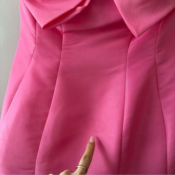 Mac Duggal Strapless A-Line Bow Mini Dress - Picture 3 of 8